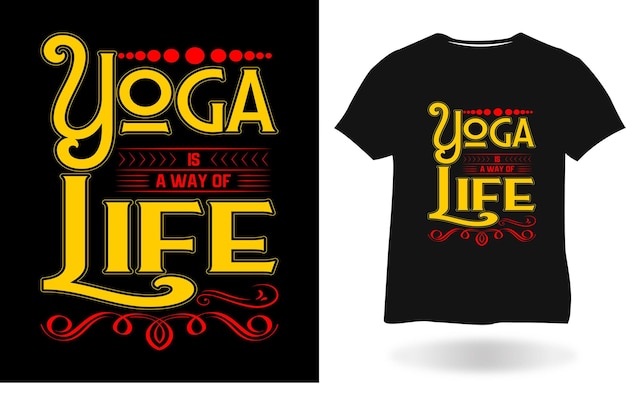 El yoga es un diseño de camiseta de estilo de vida