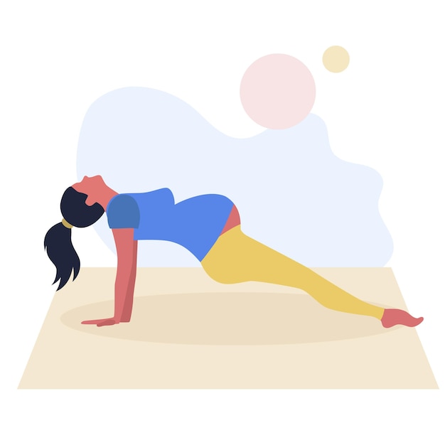 Yoga Mujer embarazada practicando yoga meditación Salud relajarse concepto de estilo de vida y cuidado del bebé