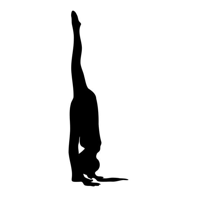 Vector yoga posturas de arte ilustración símbolo meditación estiramiento flexibilidad pegatina salud natural