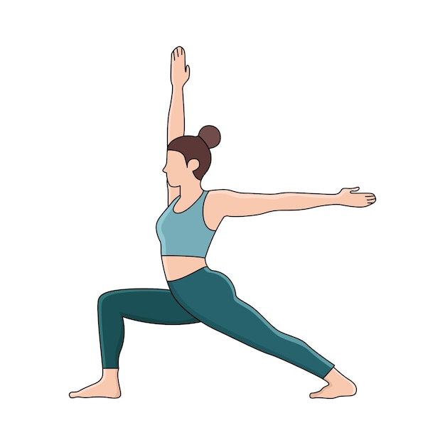 Yoga warrior pose
