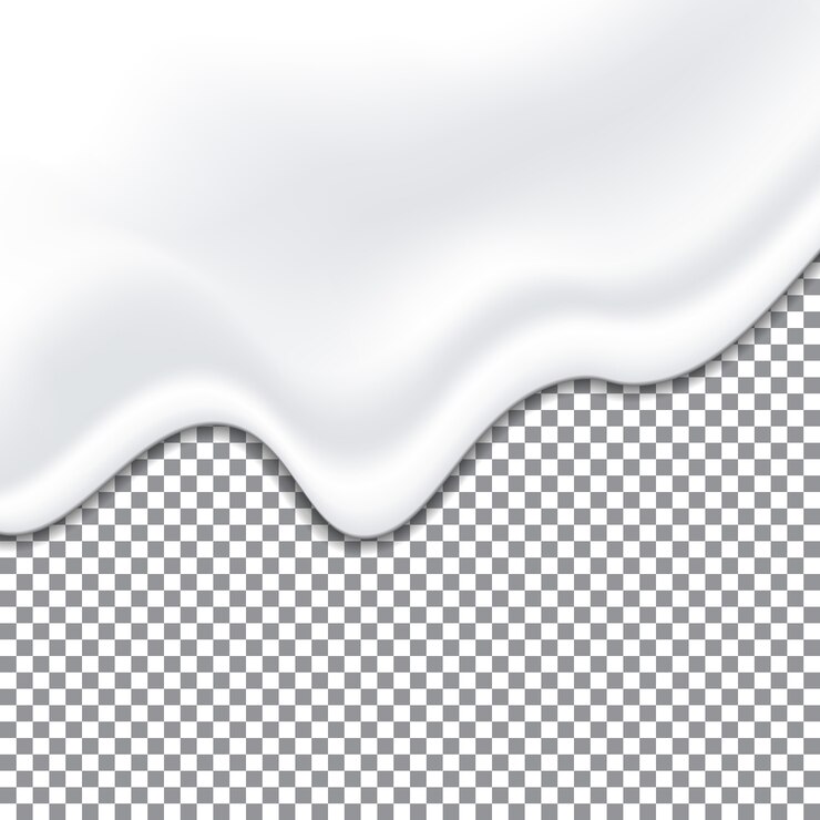 Vector yogur realista textura blanca. salsa de mayonesa.