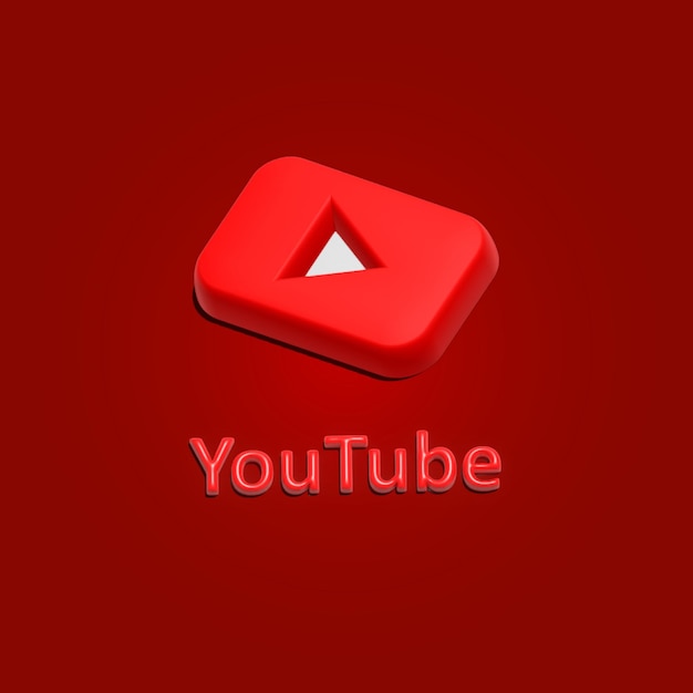 Vector youtube en 3d