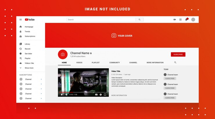 Vector youtube_profile_mockup