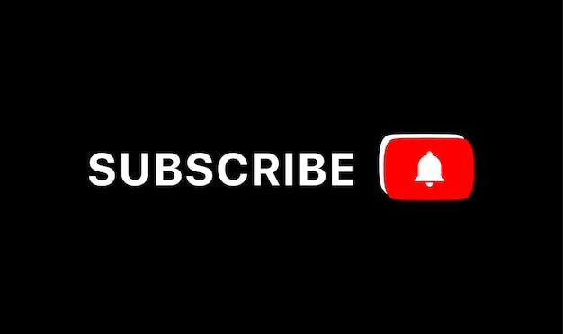 Youtube Suscribirse Título Youtube Inferior Tercer Youtube Campana Icono Vector Ilustración Sobre Fondo Negro