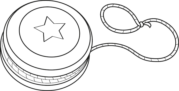 Vector yoyo para colorear