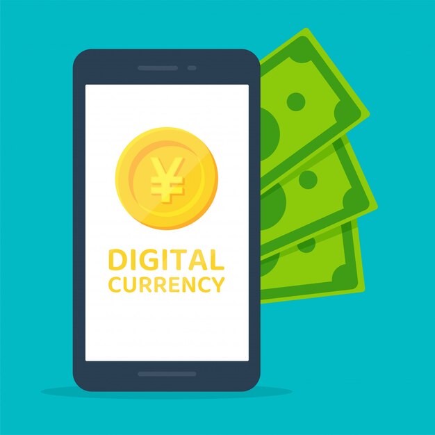 Yuan digital. moneda digital de china, que se utilizará en lugar de efectivo en el futuro.