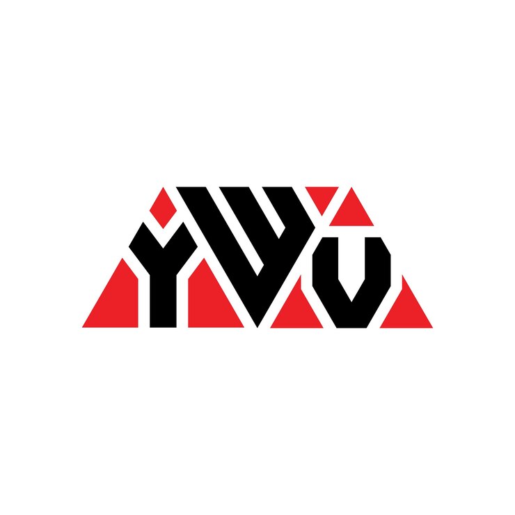 Vector ywv triángulo diseño de la letra del logotipo con forma de triángulo ywv diseño del logotipo del triángulo monograma ywv modelo de logotipo vectorial del triangle con color rojo ywv logotipo triangular sencillo elegante y lujoso logotipo ywv