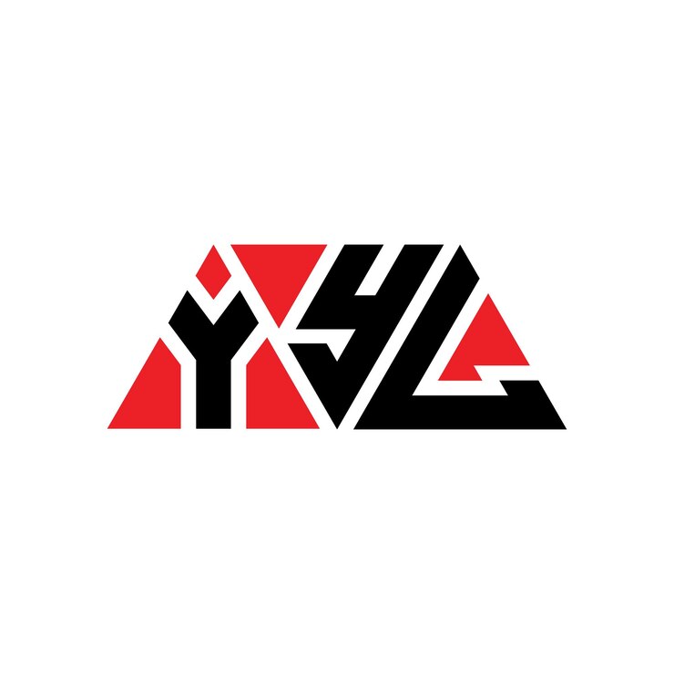 Vector yyl diseño de logotipo de letra triangular con forma de triángulo yyl diseñador de logotipo triangular monograma yyl modelo de logotipo vectorial triangular yyl con color rojo logotipo triangulares yyl sencillo elegante y lujoso logotipo yyl