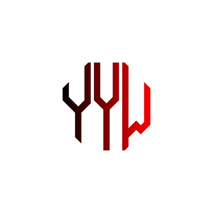 Vector yyw letra creativa inicial moderno minimalista atemporal espacio negativo monograma símbolo diseño del logotipo