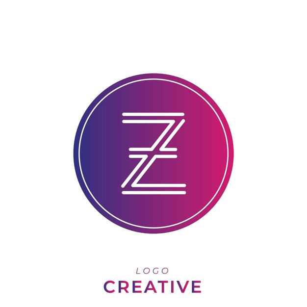 Z Diseño de logotipo de marca Diseño creativo de logotipo Diseño clásico Diseño posterior de logotipo Monograma de logotipo vectorial