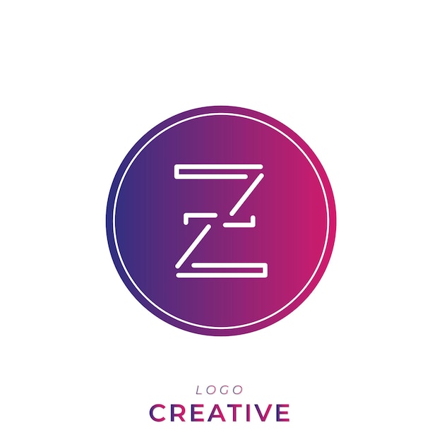 Z Diseño de logotipo de marca Diseño creativo de logotipo Diseño clásico Diseño posterior de logotipo Monograma de logotipo vectorial