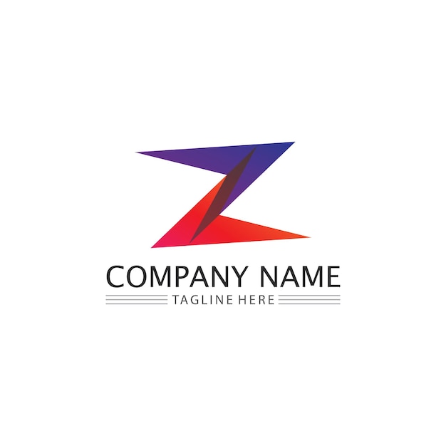 Z letra y fuente Z logo diseño vector identidad ilustración