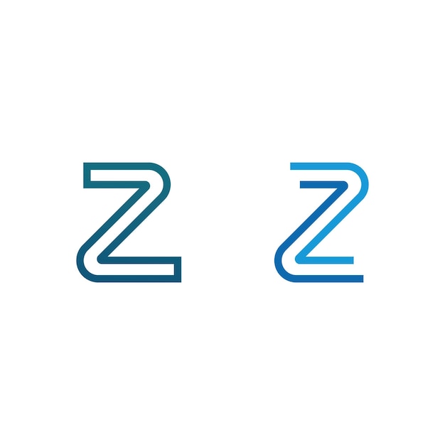 Z letra y fuente Z logo diseño vector identidad ilustración