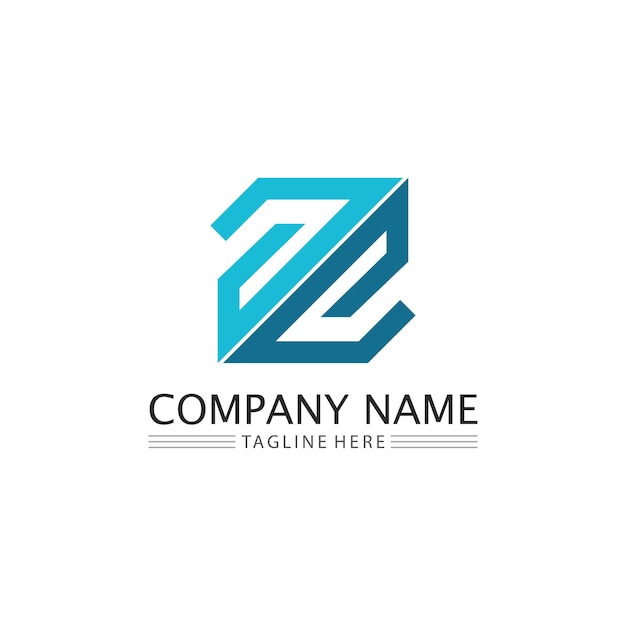 Z letra y fuente Z logo diseño vector identidad ilustración