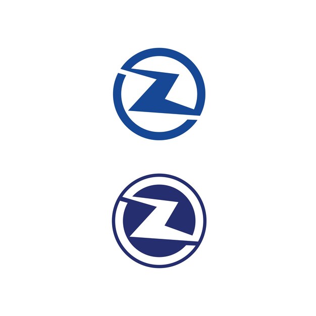 Z letra y fuente Z logo diseño vector identidad ilustración