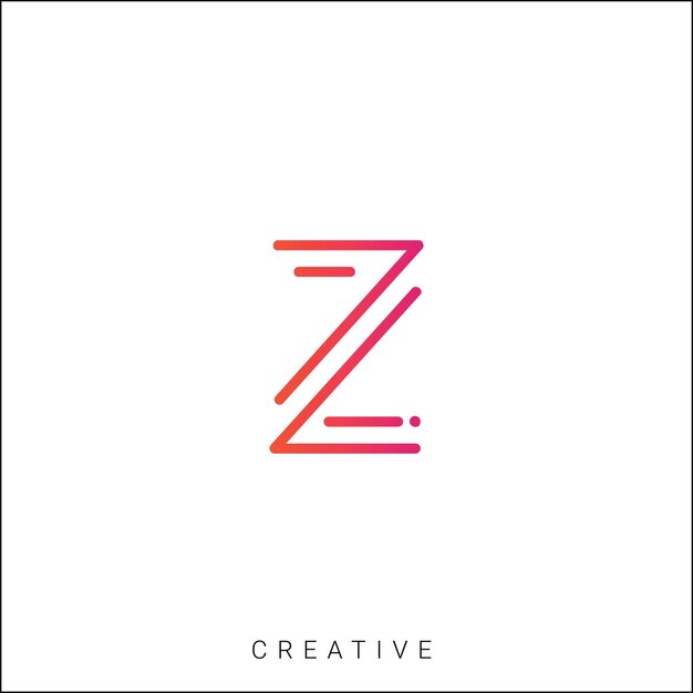 Z Logotipo posterior plantilla vector colorido monograma símbolo fuente logotipo diseño moderno inicial basado en LOGO