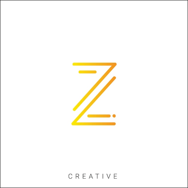 Z Logotipo posterior plantilla vectorial monograma colorido símbolo fuente logotipo diseño moderno basado en inicial LOGO