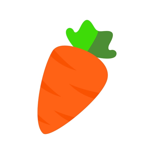 Zanahoria Fresh Vector Ilustración diseño plano