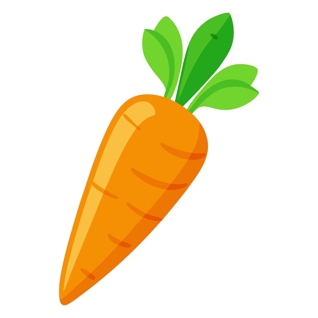 Una zanahoria naranja vibrante con hojas verdes un vegetal saludable y delicioso en fondo png