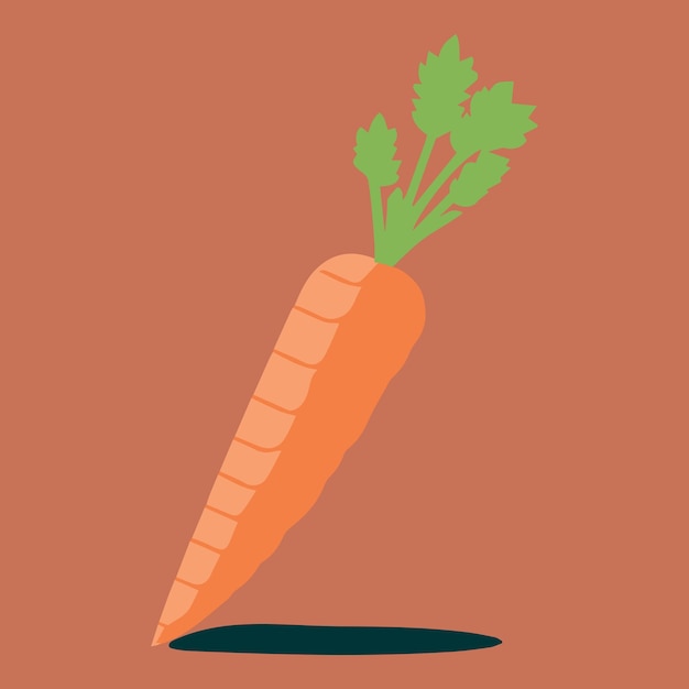 Zanahoria saludable fresca ilustración vectorial aislada Comida vegetariana orgánica saludable