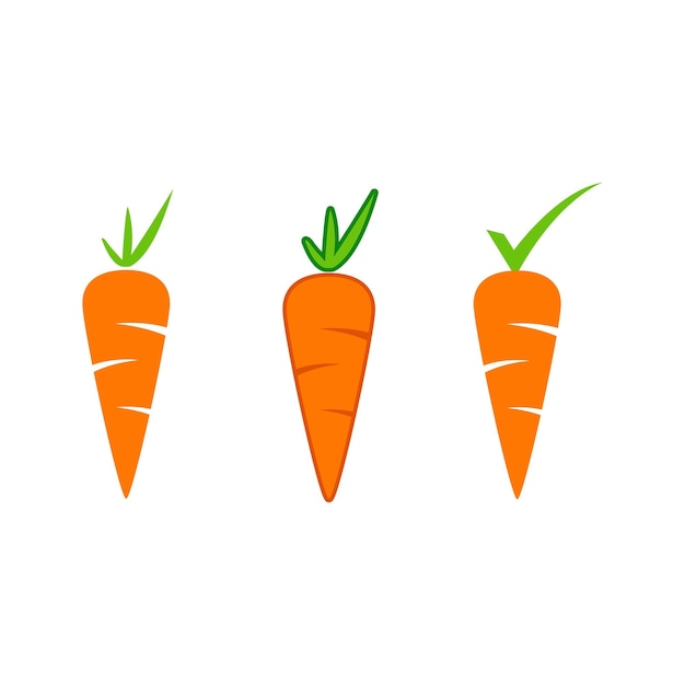 Zanahoria Vector icono diseño ilustración