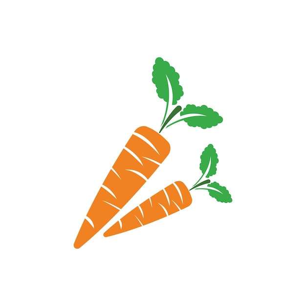 Zanahorias de la huerta Icono de vector de zanahoria simple