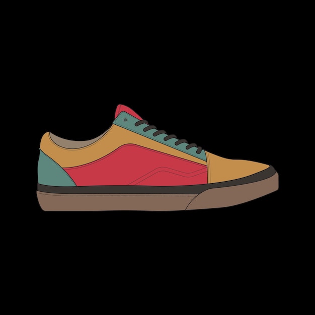 Zapatilla de deporte concepto diseño plano ilustración vectorial zapatillas de deporte en estilo plano