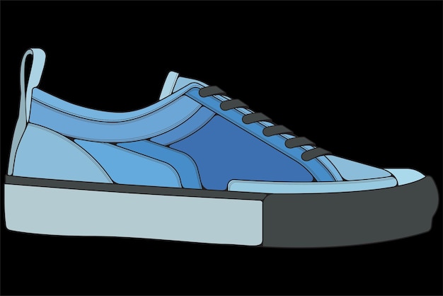 Zapatilla de deporte concepto diseño plano ilustración vectorial zapatillas de deporte en estilo plano