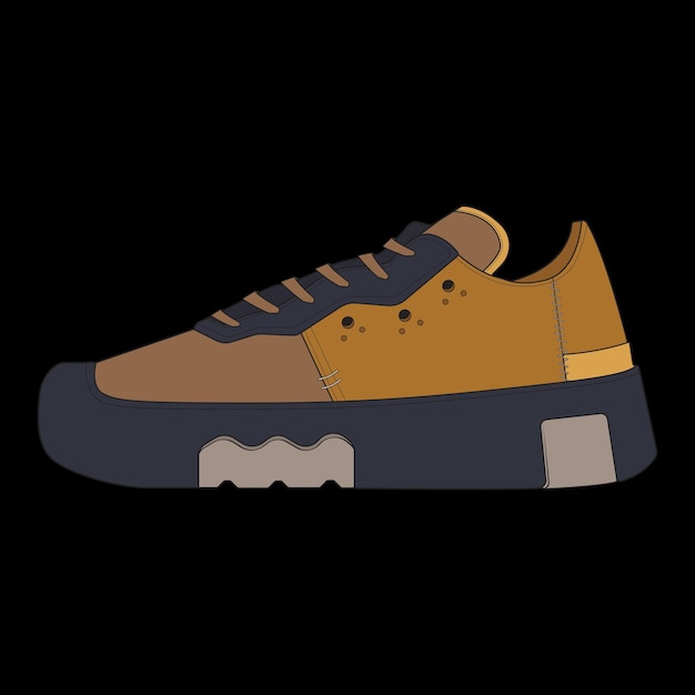 Zapatilla de deporte Concepto Diseño plano Ilustración vectorial Zapatillas de deporte en estilo plano