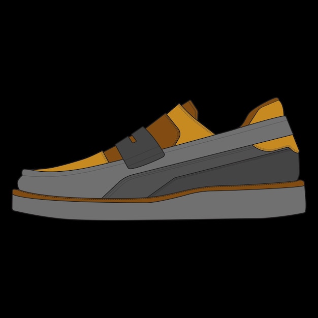 Zapatilla de deporte concepto diseño plano ilustración vectorial zapatillas de deporte en estilo plano
