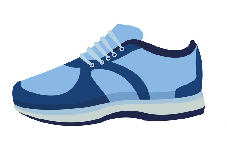 Vector zapatilla de deporte con zapatilla
