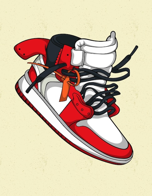 Zapatilla diseño rojo