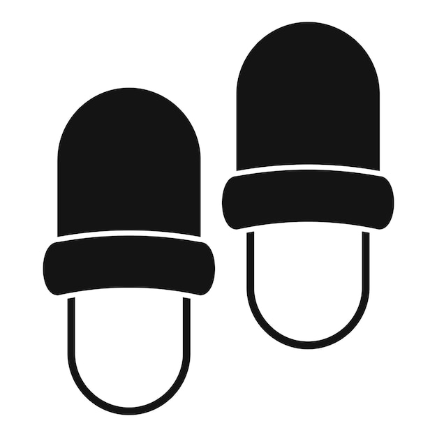 zapatillas de casa suaves icono vector simple moda cómodo
