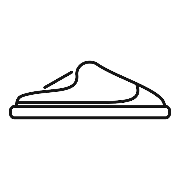 Las zapatillas caseras ocasionales son el vector de contorno del icono. Las zapatillas son divertidas.