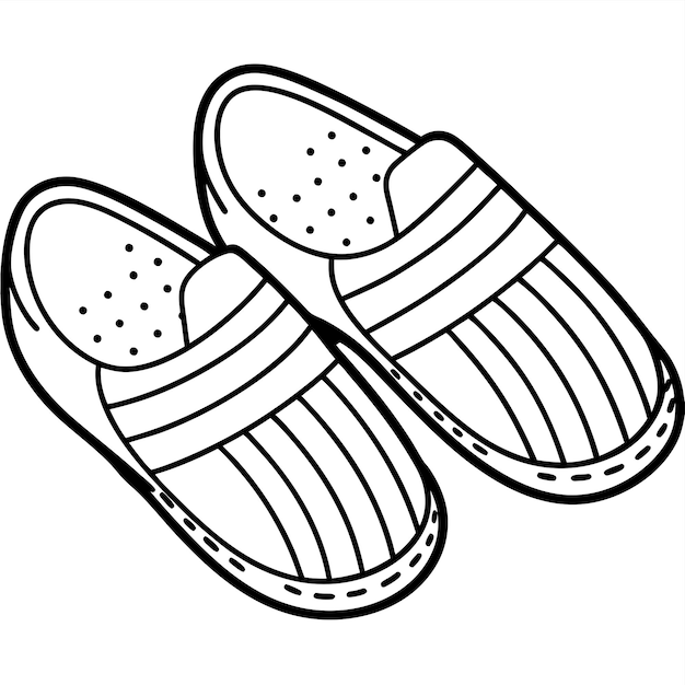 zapatillas para colorear páginas contra un fondo blanco