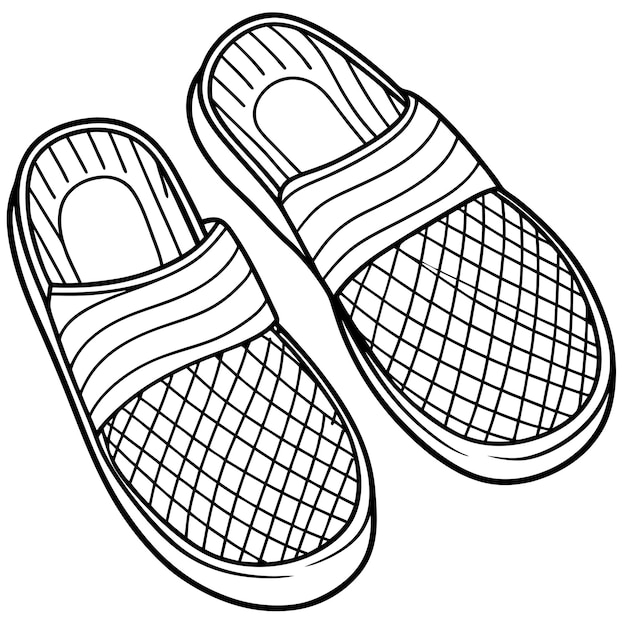 zapatillas para colorear páginas contra un fondo blanco