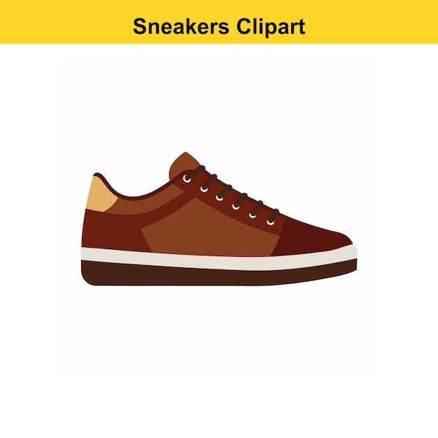 zapatillas de deporte marrones Clipart