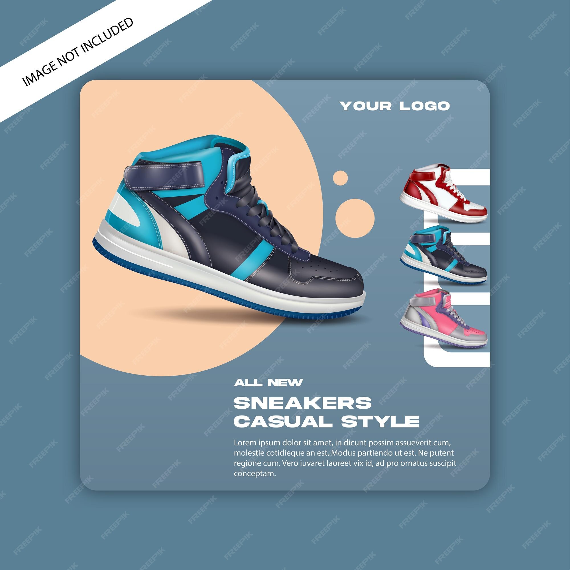 Zapatillas de deporte de alimentación de instagram | Vector