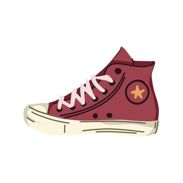Zapatillas Maroon HighTop con el emblema de la estrella