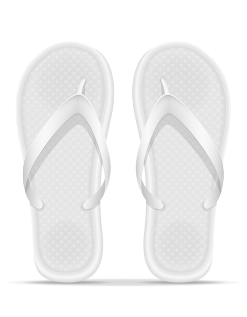 Vector zapatillas de playa aislado en blanco