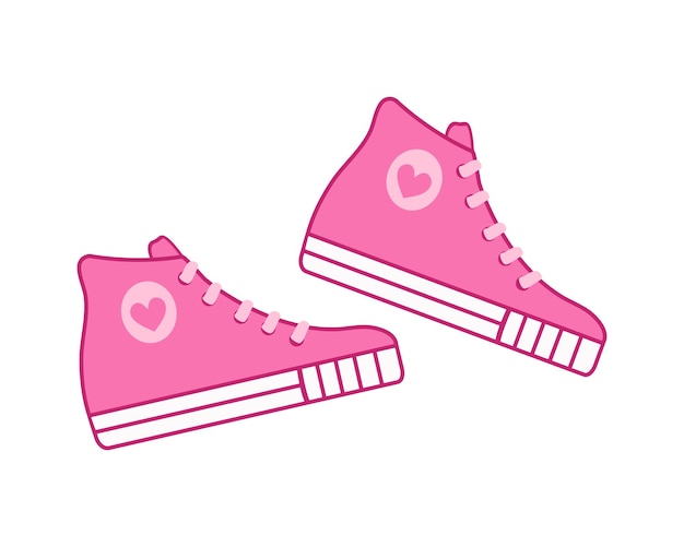 Vector zapatillas rosa