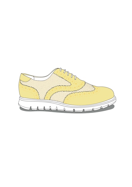 Vector zapato amarillo