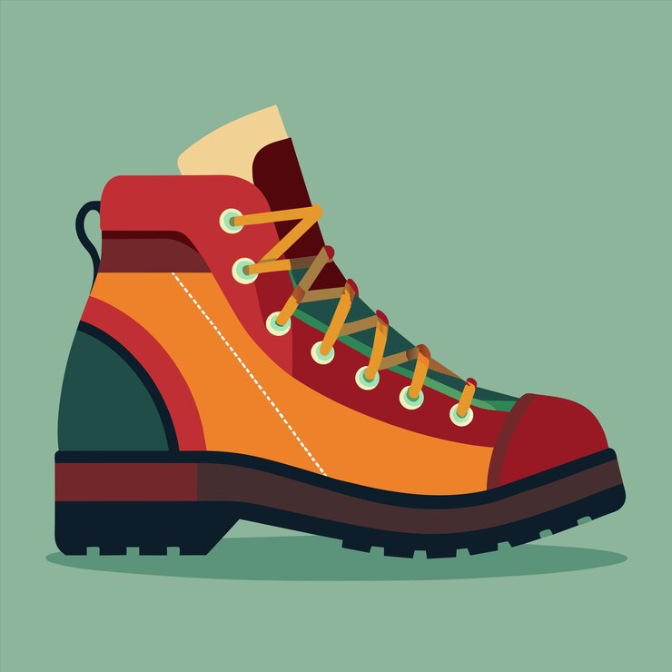 Vector un zapato colorido con un diseño colorido en él