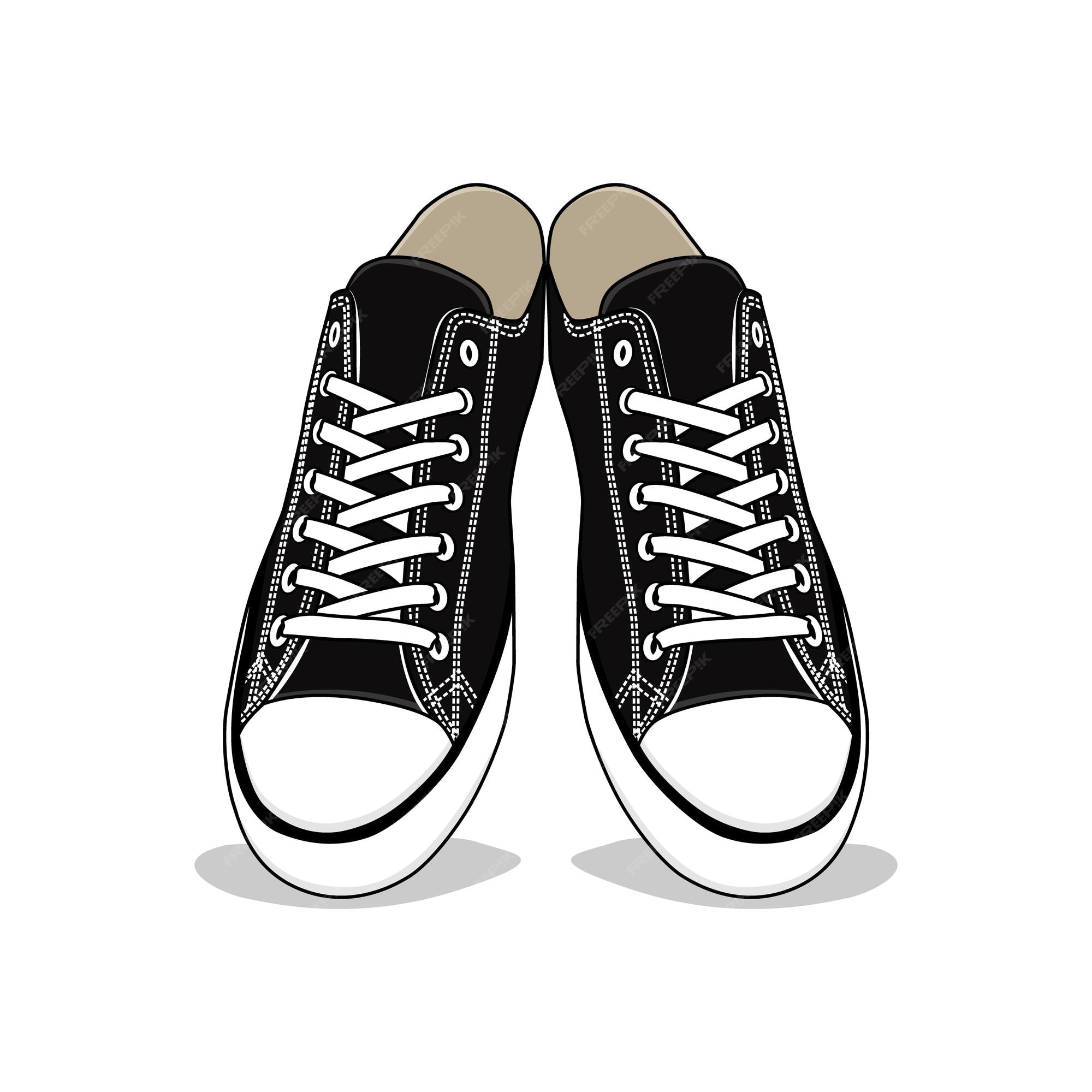 Zapato converse bajo vector imagen e ilustración