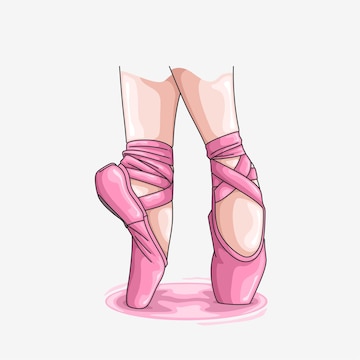 Zapatos de ballet dibujados a | Vector Premium