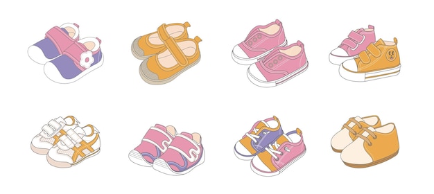 Zapatos de bebé Conjunto de adornos de zapatos para niños