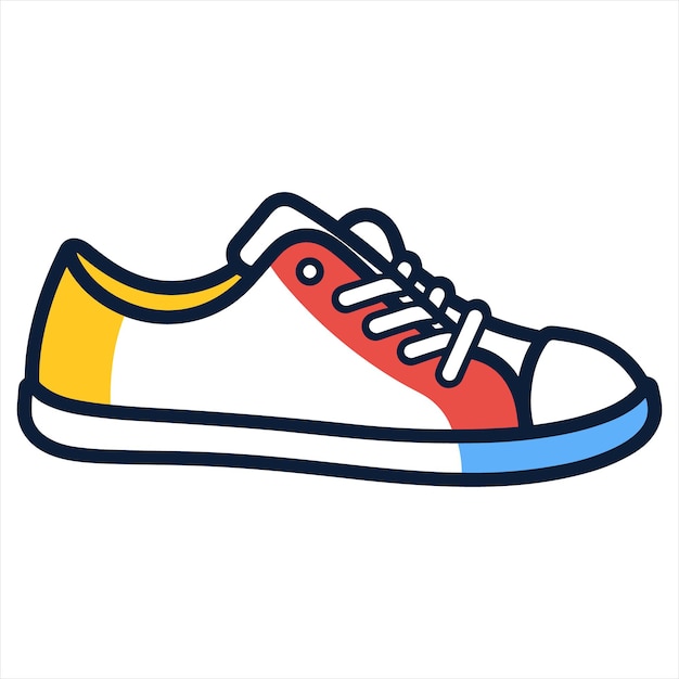 Vector zapatos contorno de icono plano en el estilo de vector simple