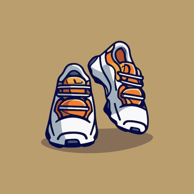 zapatos para correr ilustración de dibujos animados estilo de dibujos animados plano