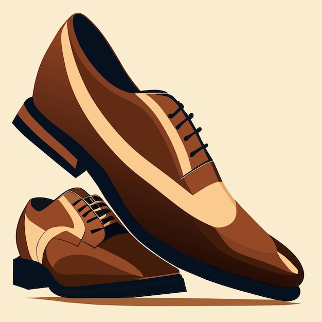 Vector zapatos de hombre con estilo