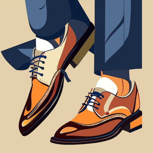 Vector zapatos de hombre con estilo